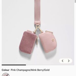 lululemon athletica Pink Champagne and Gold Key & Card Holders